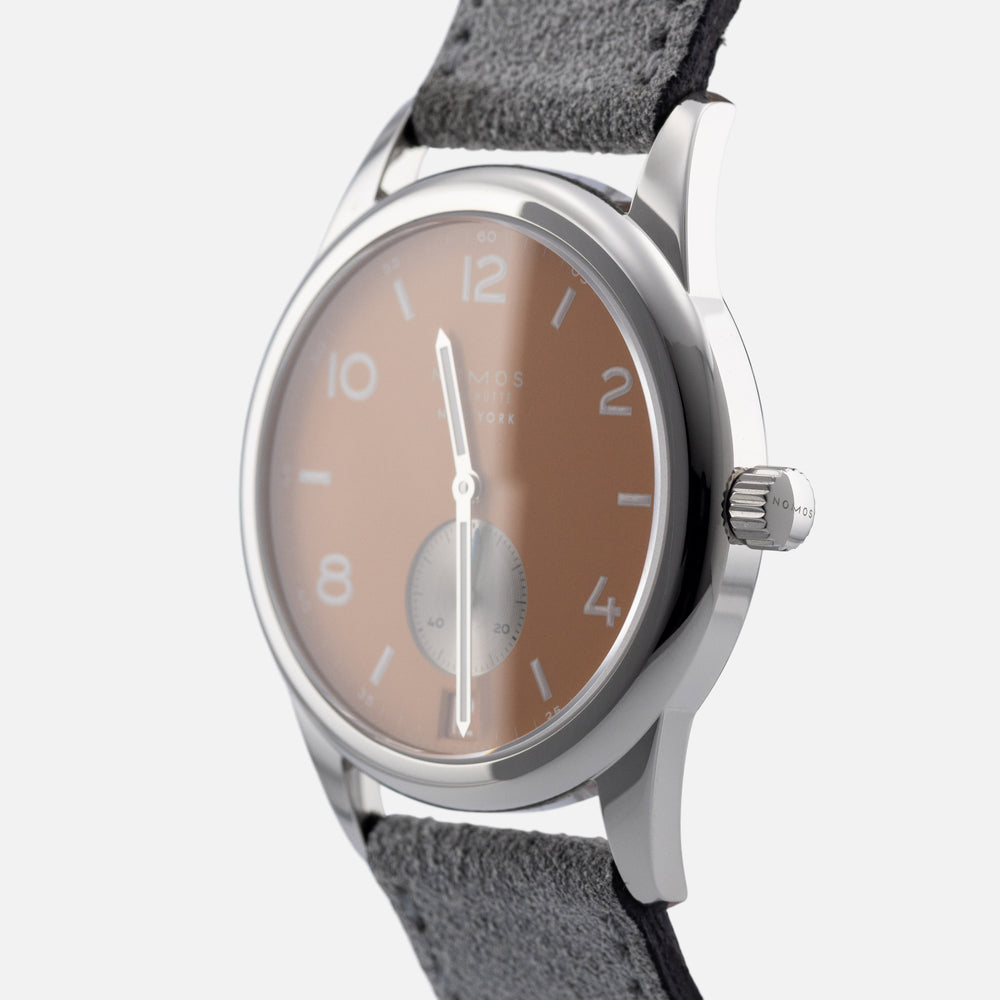 Nomos Club Date 38 Limited Edition For Hodinkee 'Sienna' 733.S4 2