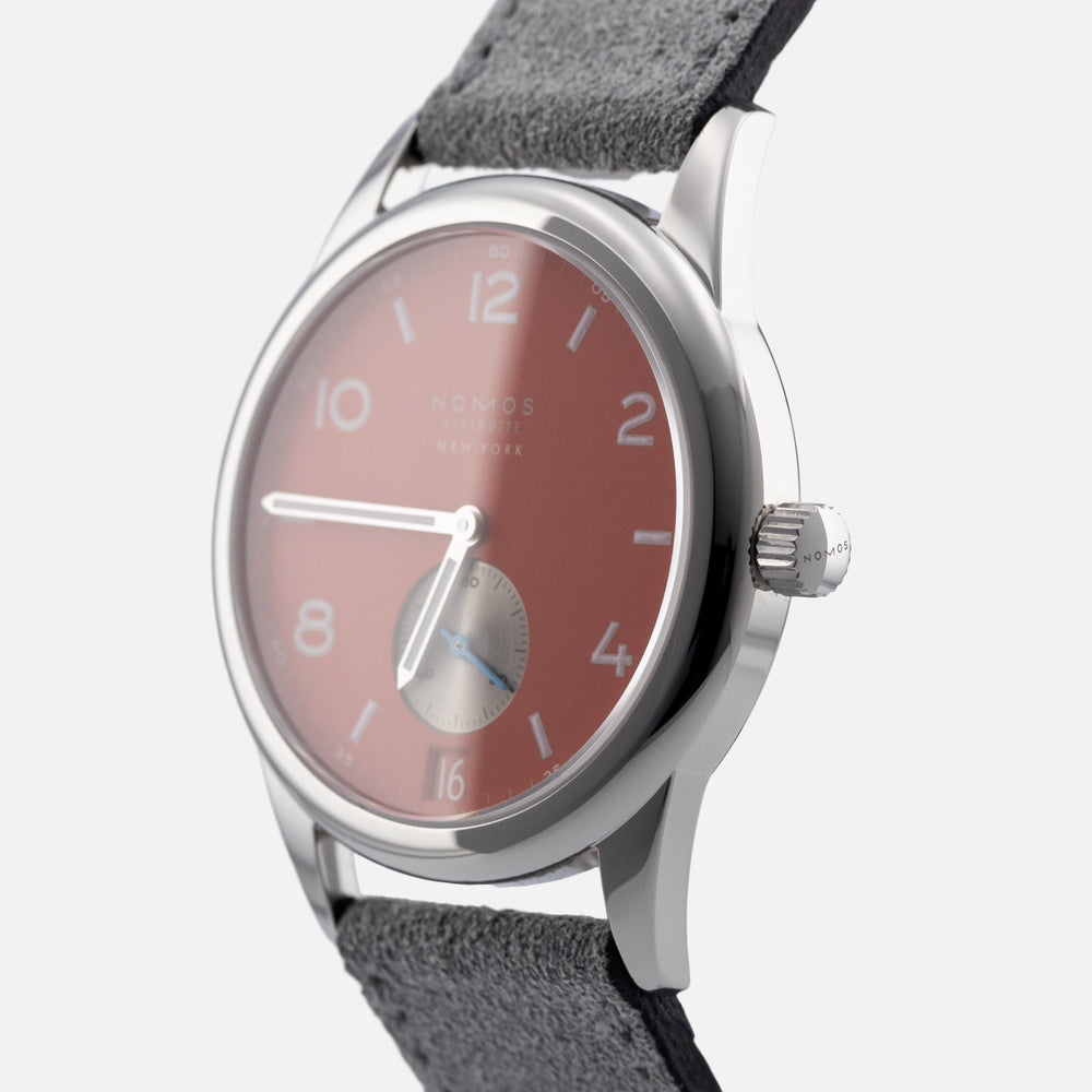 Nomos Club Date 38 Limited Edition For Hodinkee 'Terracotta' 733.S6 2