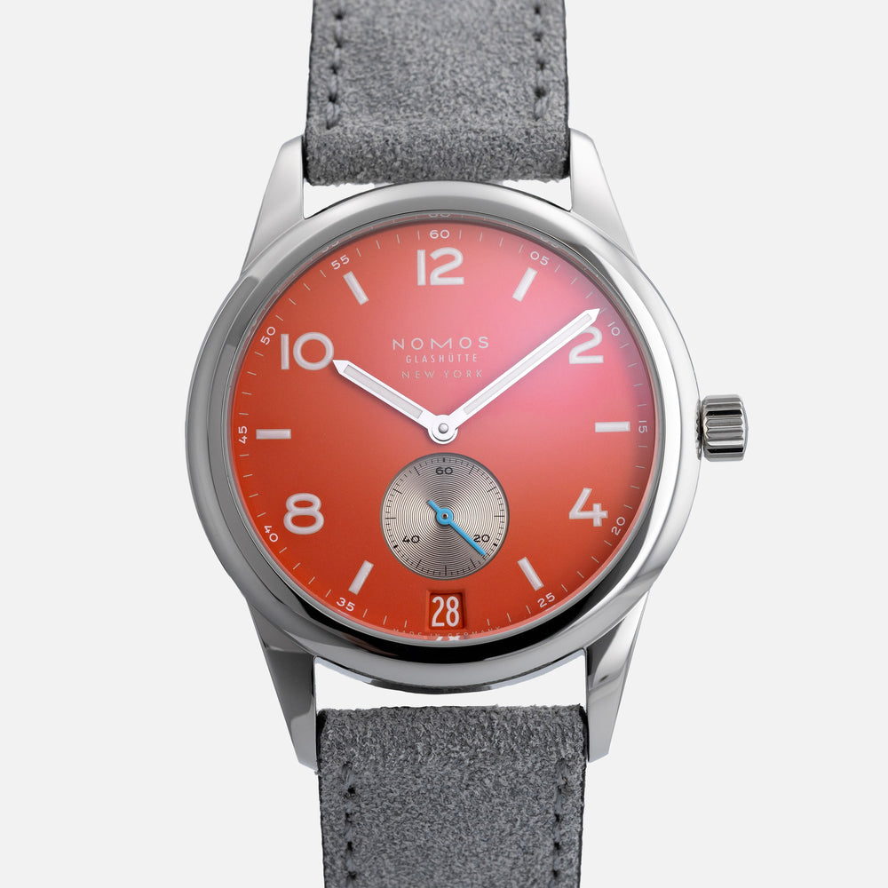 Nomos Club Date 38 Limited Edition For Hodinkee 'Terracotta' 733.S6 1