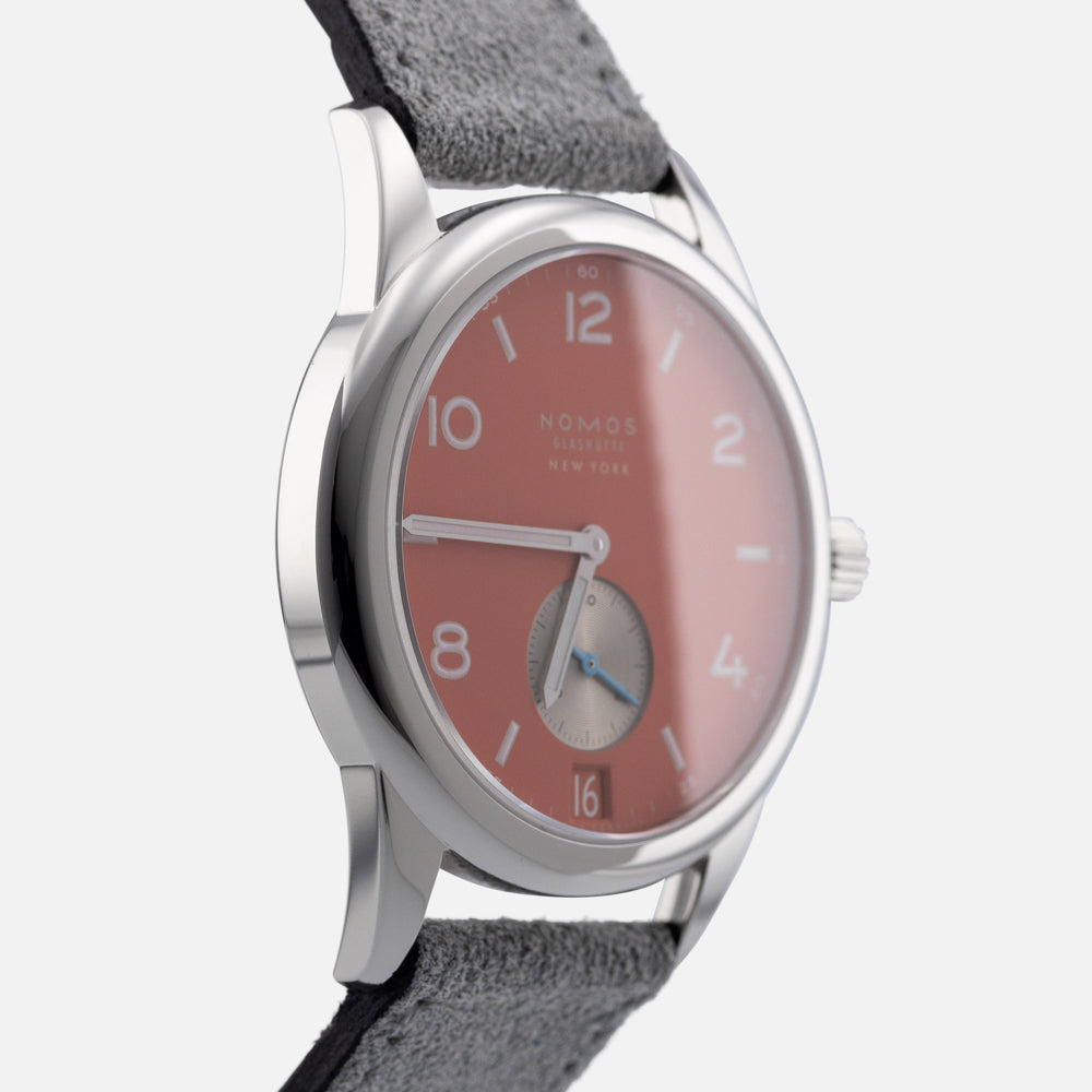 Nomos Club Date 38 Limited Edition For Hodinkee 'Terracotta' 733.S6 4