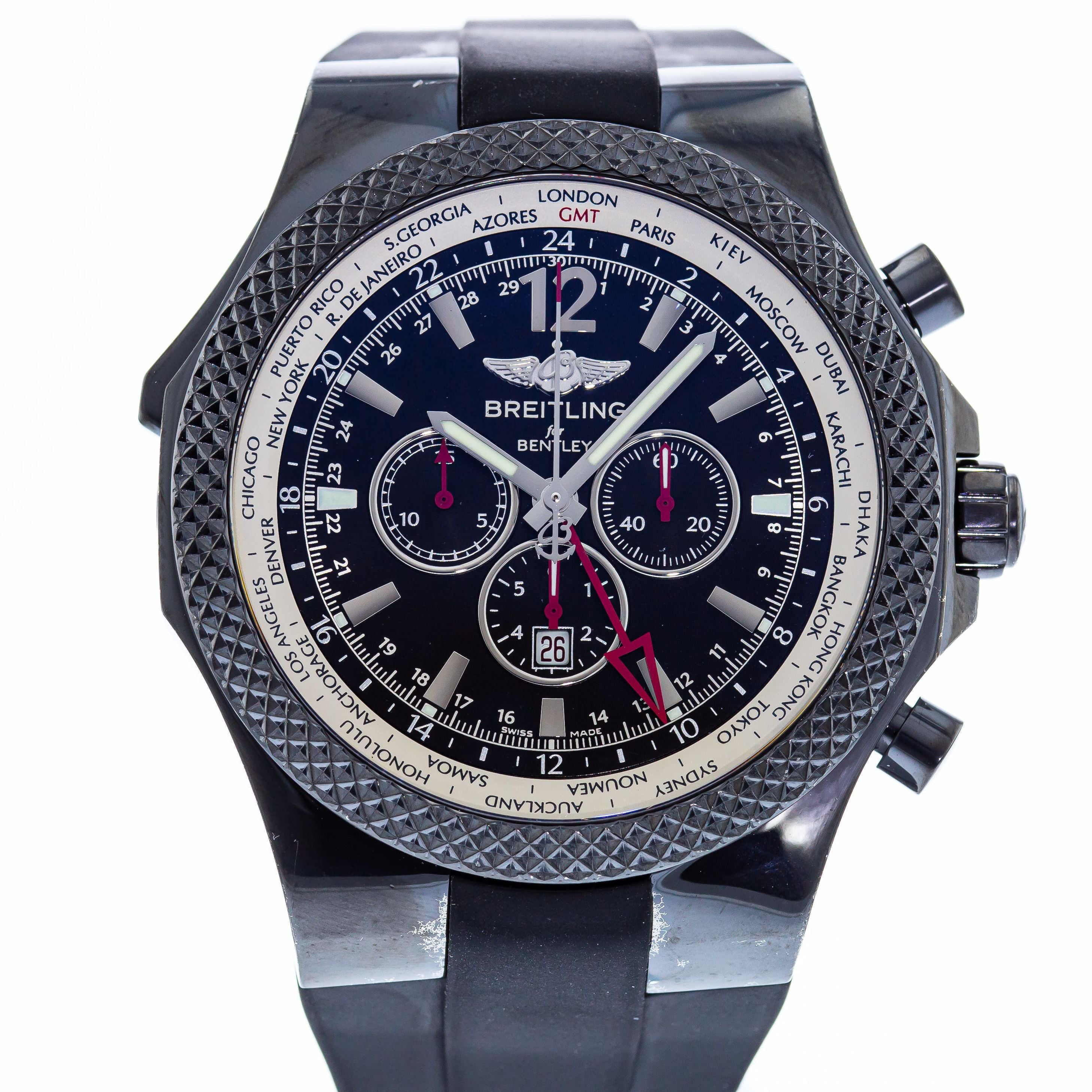 Pre-Owned Breitling Bentley Flying B Chronograph Midnight Carbon