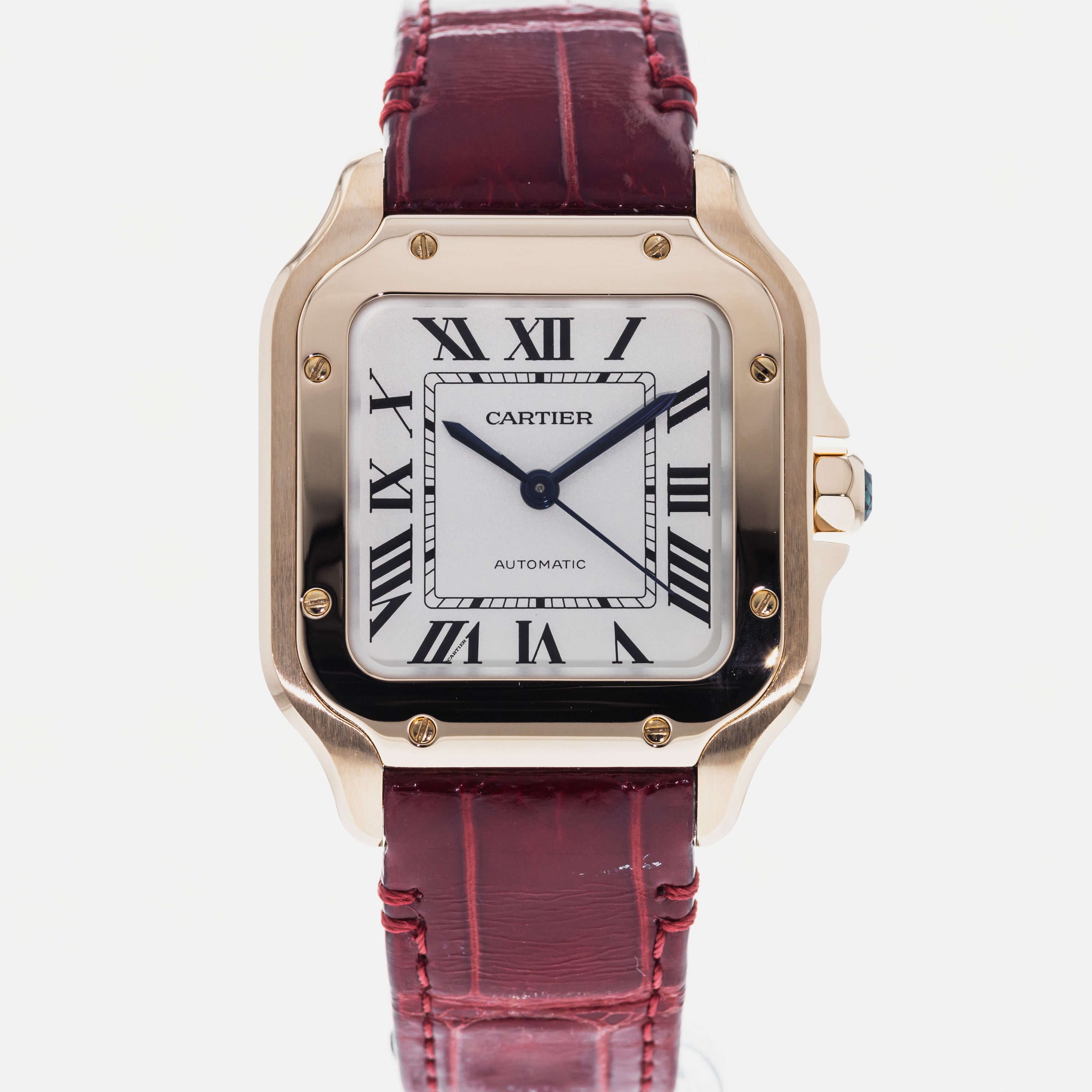 Cartier Santos 18K Rose Gold  Watches women leather, Cartier watches  women, Trendy watches