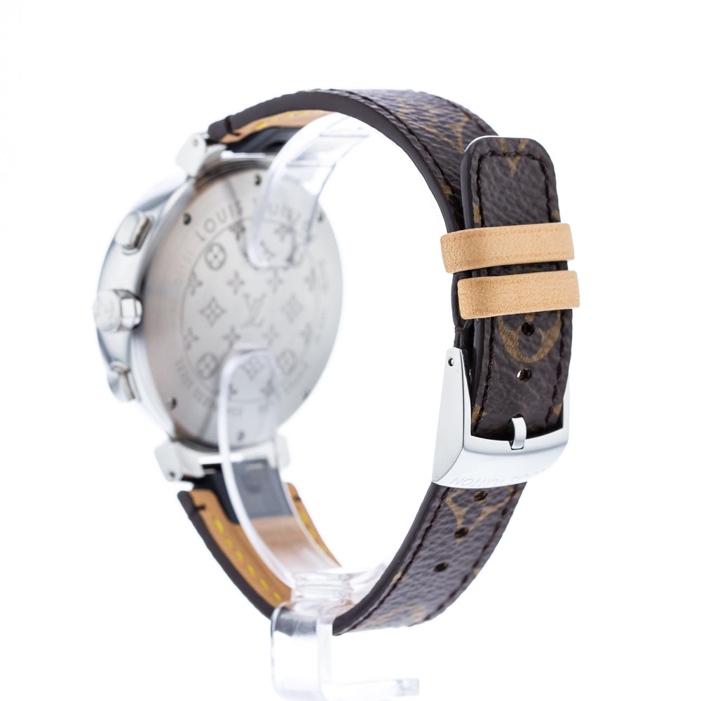Auth+Louis+Vuitton+Watch+Tambour+Q11211+Automatic+Chronograph+Date+WR+100m+F%2Fs  for sale online
