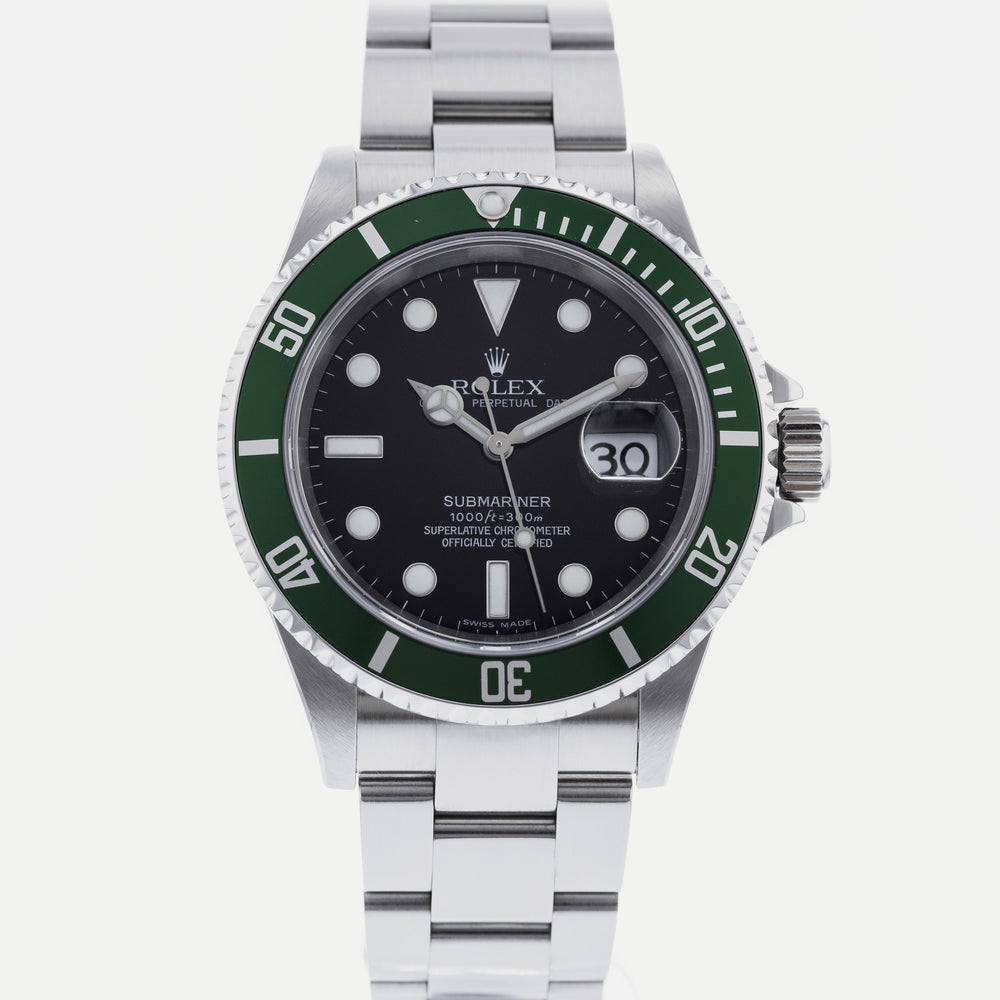 Authentic Used Rolex Submariner Kermit 16610LV Watch (10-10-ROL-6G3H7X)