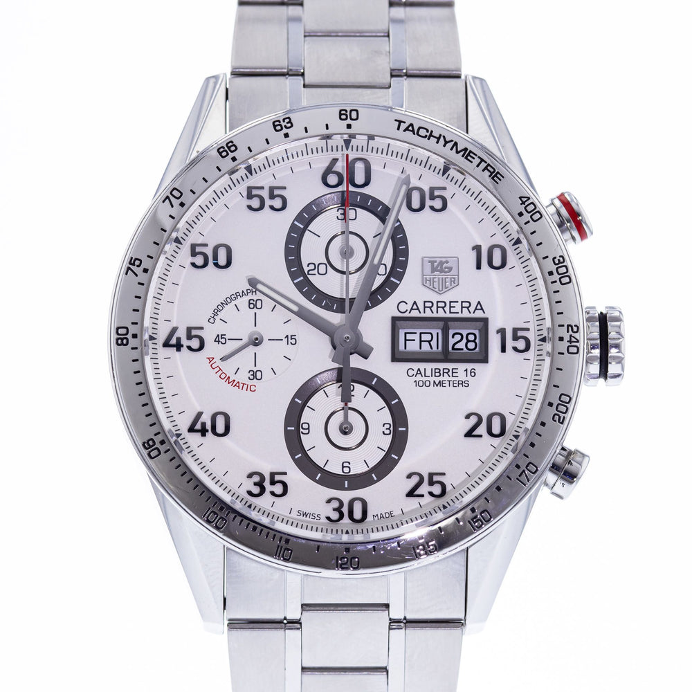 Authentic Used TAG Heuer Carrera Calibre 16 Day-Date Chronograph CV2A11  Watch (10-10-TAG-RS9PC1)