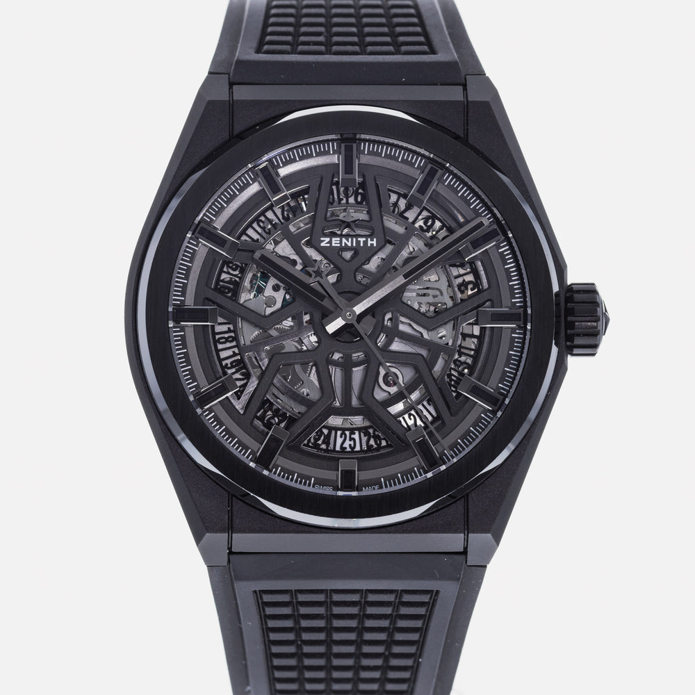 Zenith Defy Classic Ceramic Automatic Black Skeleton Dial Men's Watch 49.9000.670/77.R782