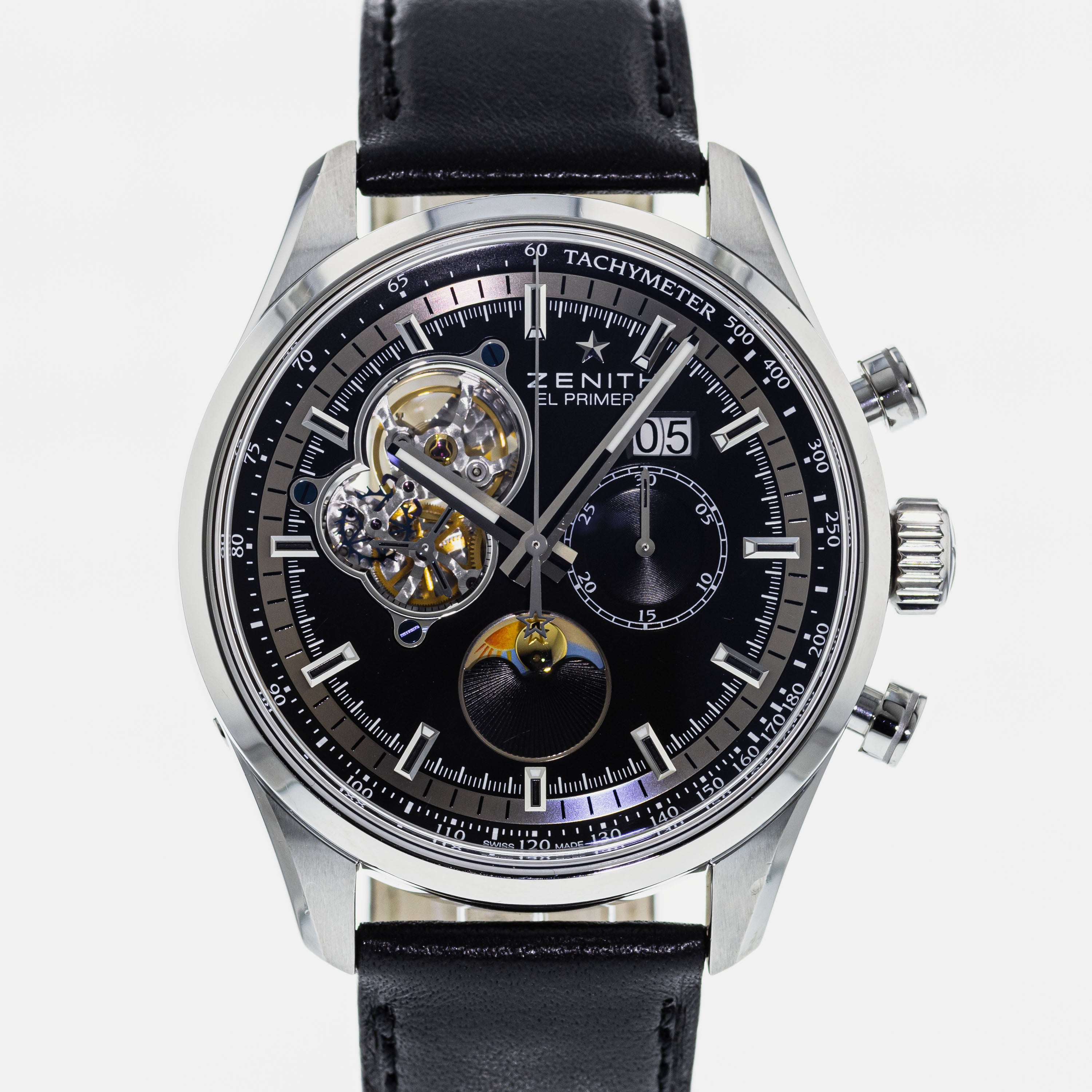 Zenith+El+Primero+Men%27s+Black+Watch+-+03.0526.4000 for sale online