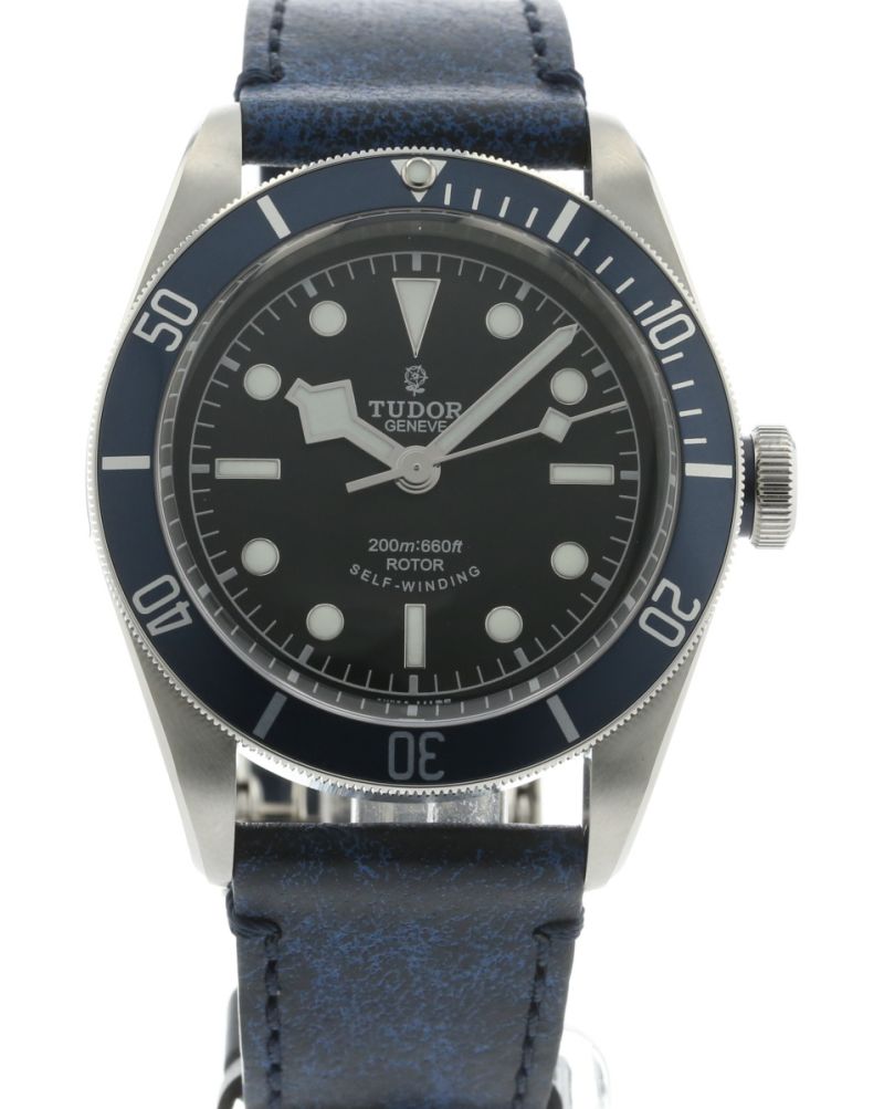Tudor Heritage Black Bay Blue on Leather ETA Movement 79220B 1