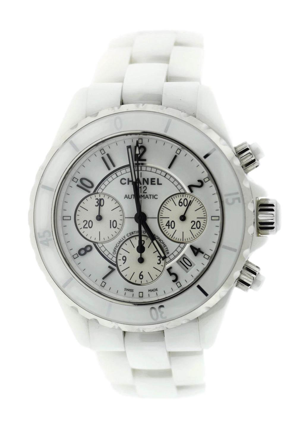 Authentic Used Chanel J12 Chronograph H1007 Watch (10-20-CHN-7BXV6E)