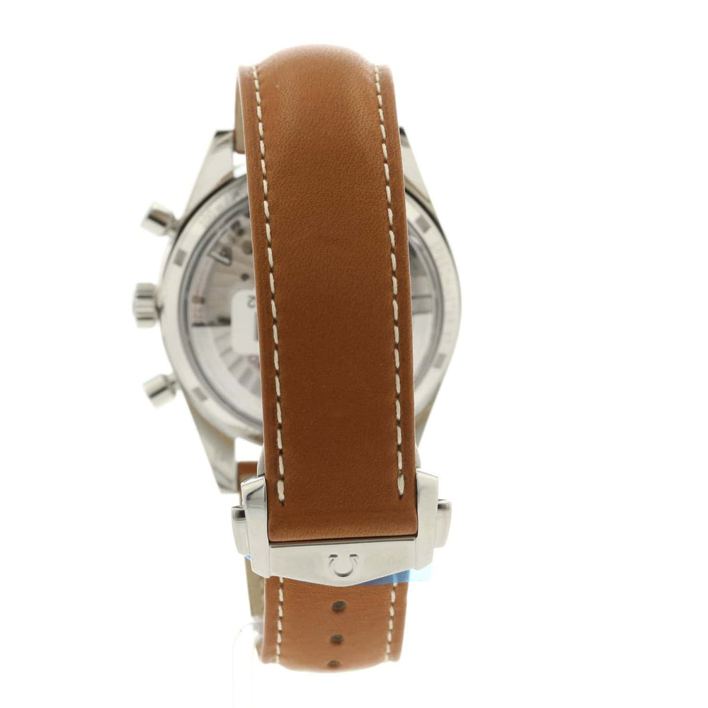 OMEGA 57 Coaxial Black Face Brown Leather Strap 331.12.42.51.01.002 4