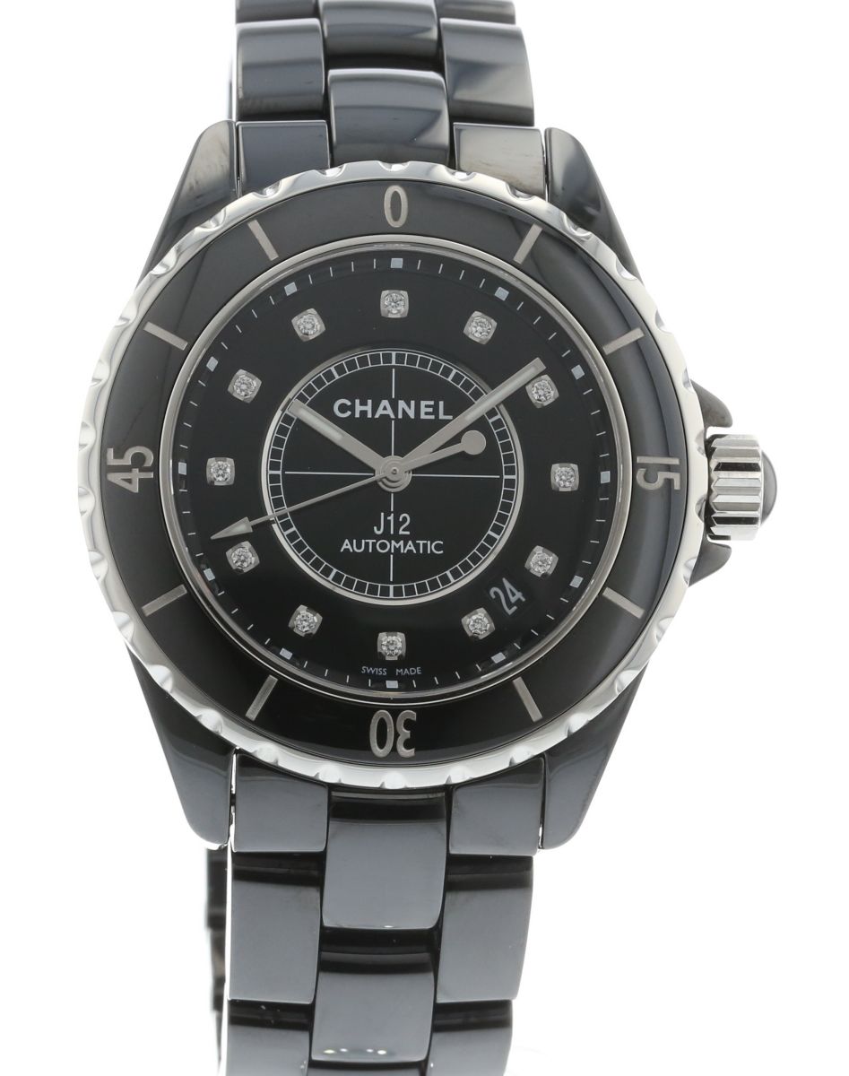 Chanel White J12 Ceramic and Diamond 38mm Automatic Watch