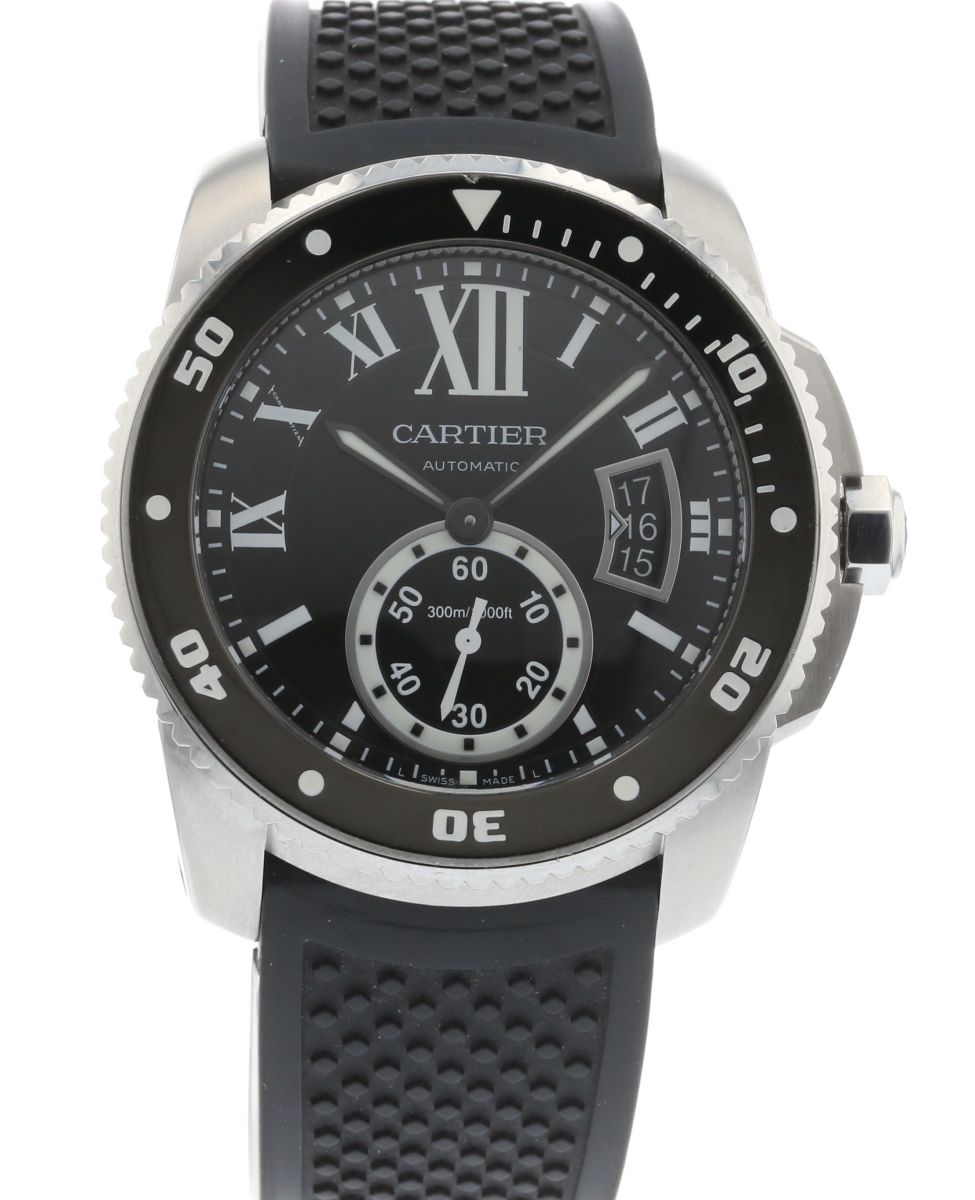 Authentic Used Cartier Calibre De Cartier Diver W7100056 Watch (10-10 ...