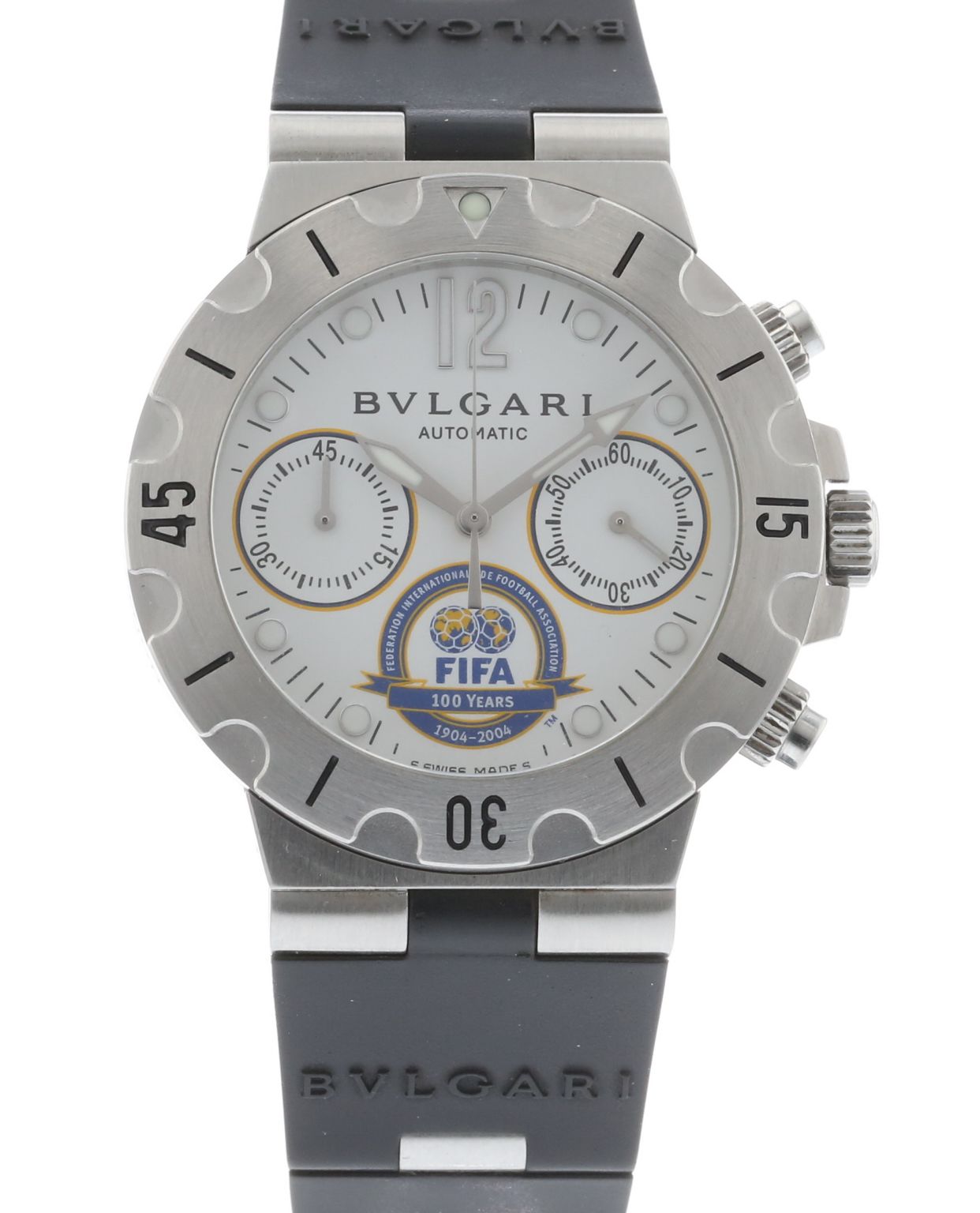 Authentic Used Bulgari Diagono Scuba FIFA Limited Edition SCB38S Watch (10-10-BVL-6CB302)