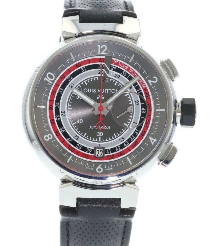 Authentic Used Louis Vuitton Tambour Chronograph Q102C Watch (10