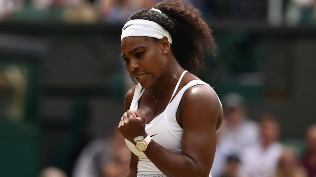 Watches while playing tennis - Serena Williams 