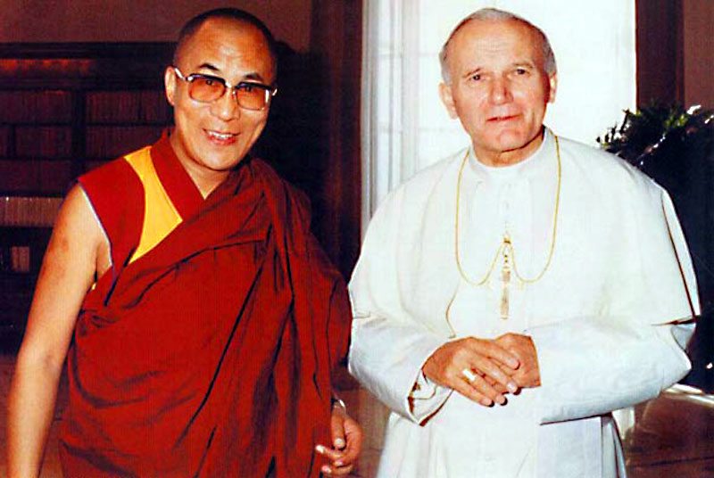 Pope John Paul II and the Dalai Llama 