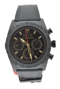 A picture of a Tudor fastrider blackshield chronograph for gameday 