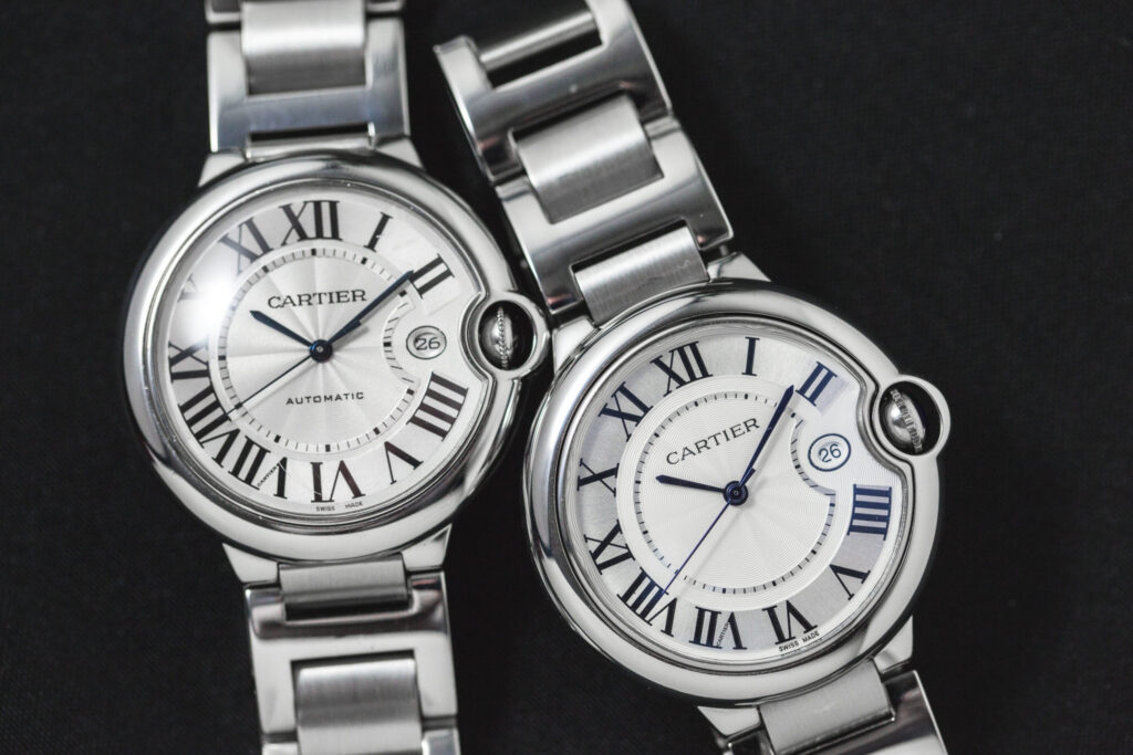 an image of a real and fake cartier ballon bleu