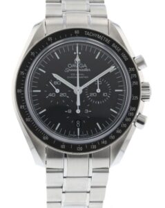 Bonus Season: An image of an OMEGA Speedmaster with a black dial 