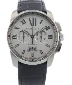 white dial calibre de cartier 