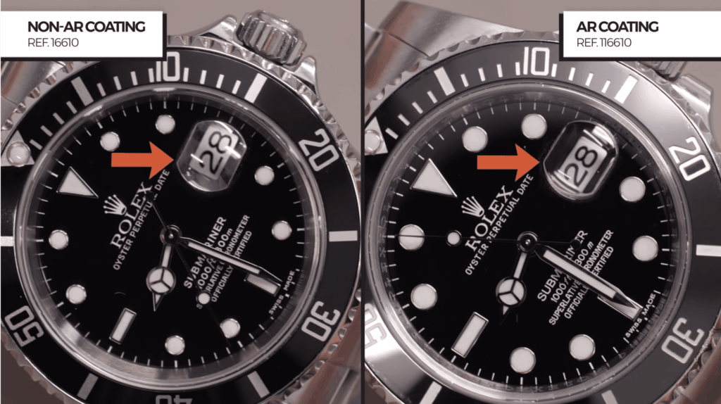Anti-Reflective Coating on Rolex Submariner