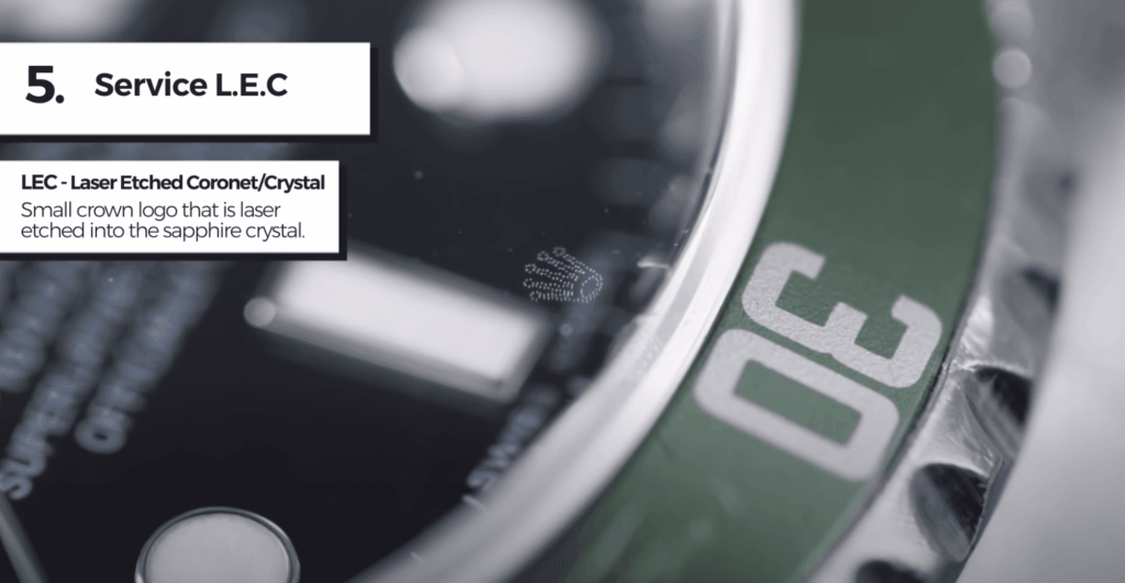 Rolex Service Laser Etched Coronet/Crystal