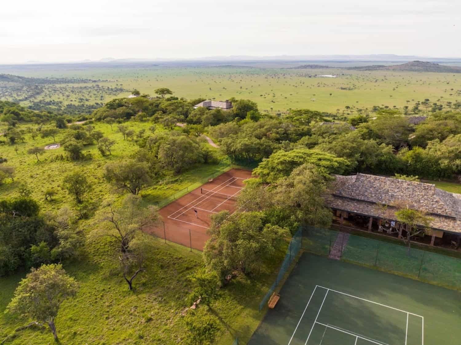 Tennis court in Tanzania