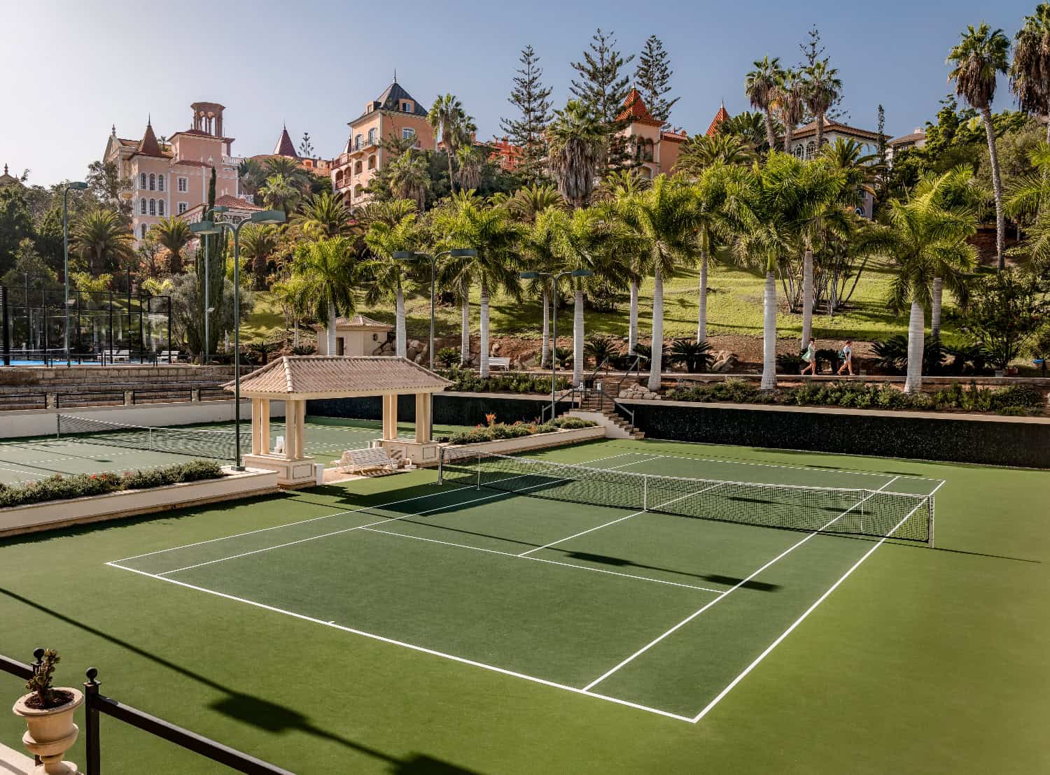 Tropical tennis court
