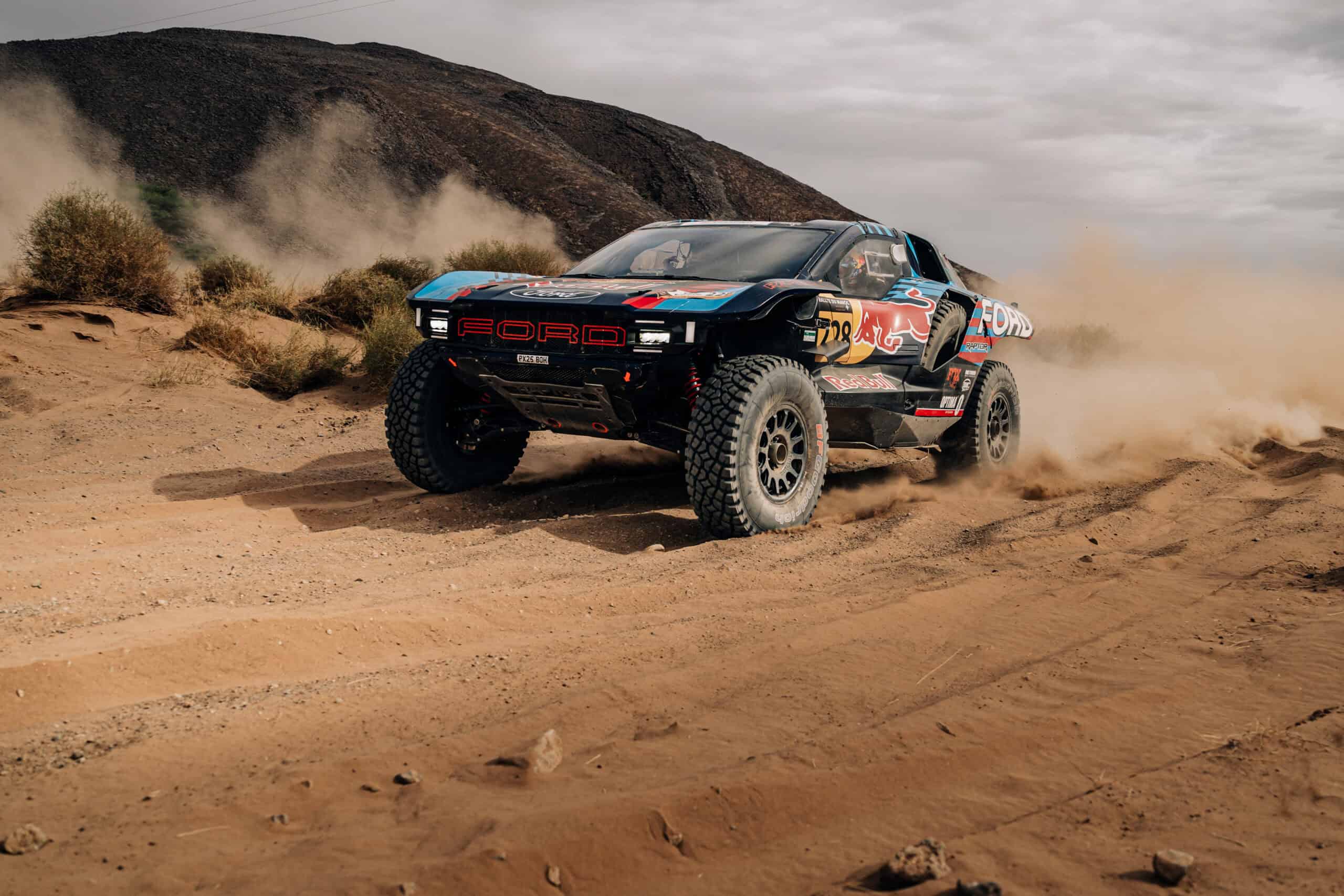 Car in the sand dune