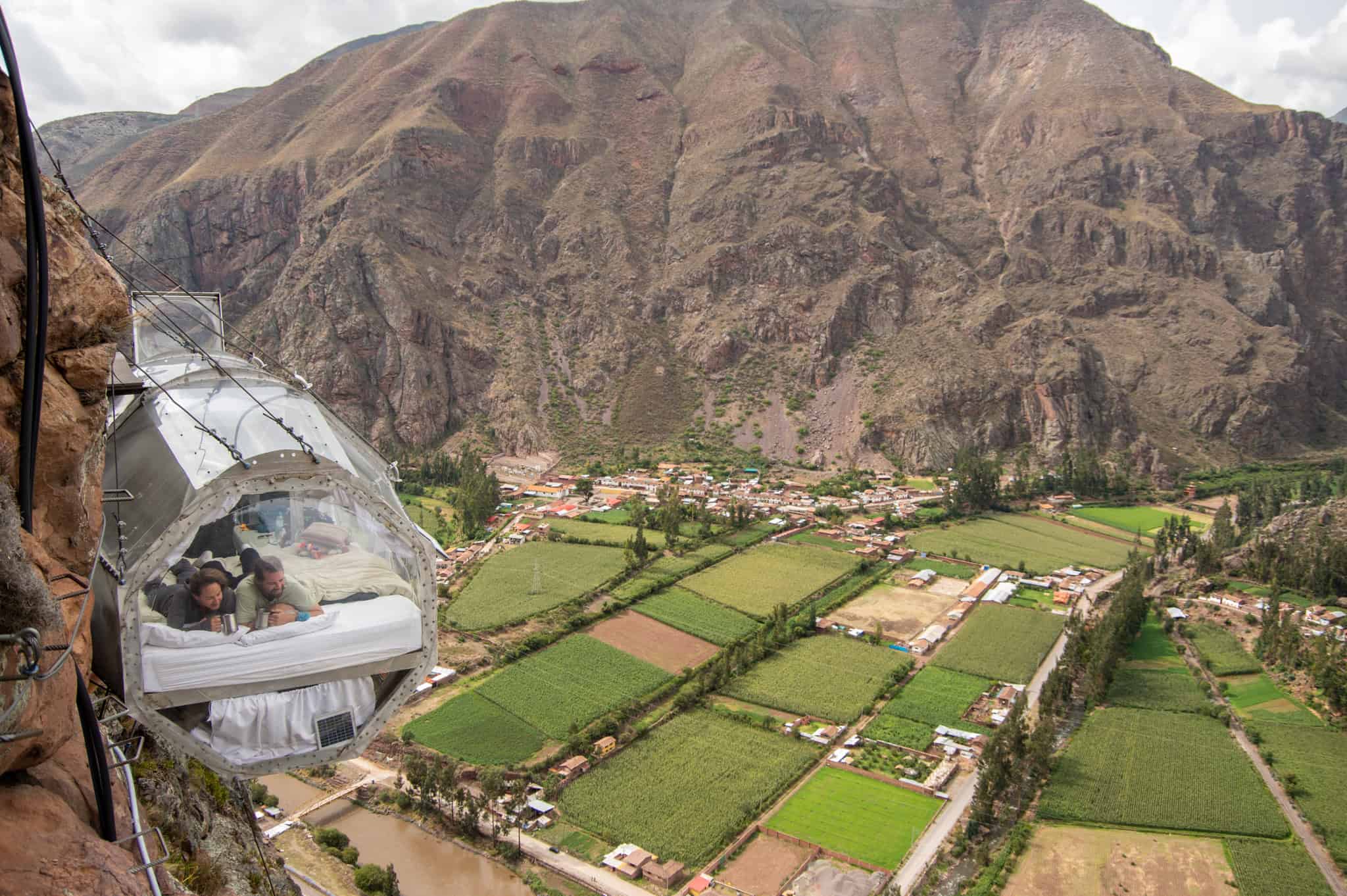 Pod in the cliffside for camping