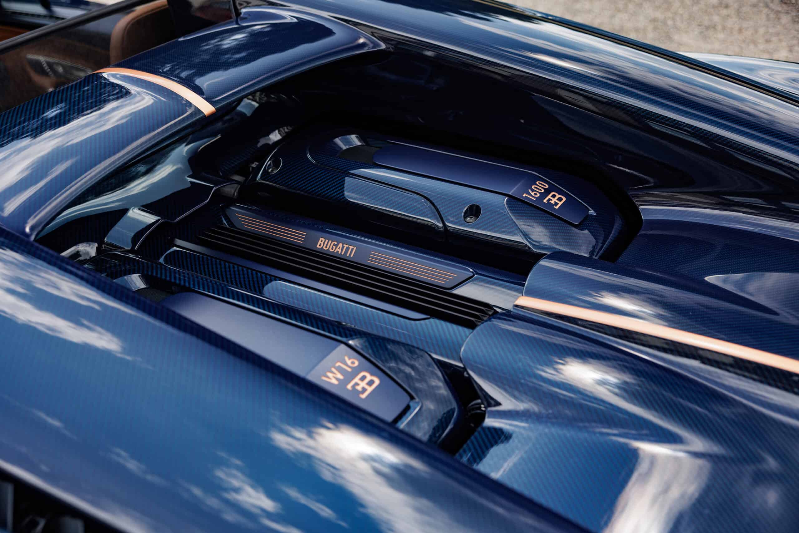 Bugatti's engine exterior