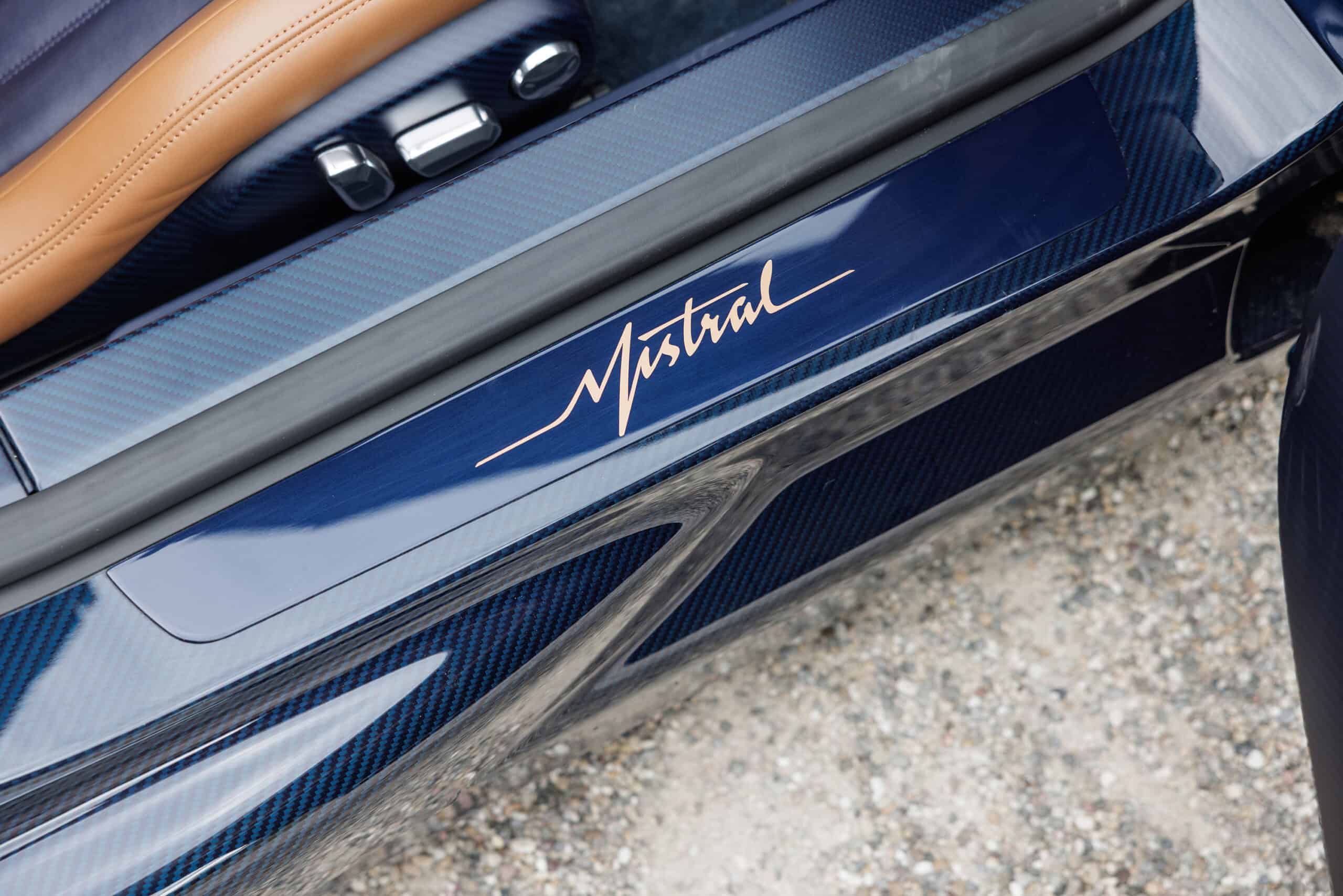 Mistral logo on the Bugatti