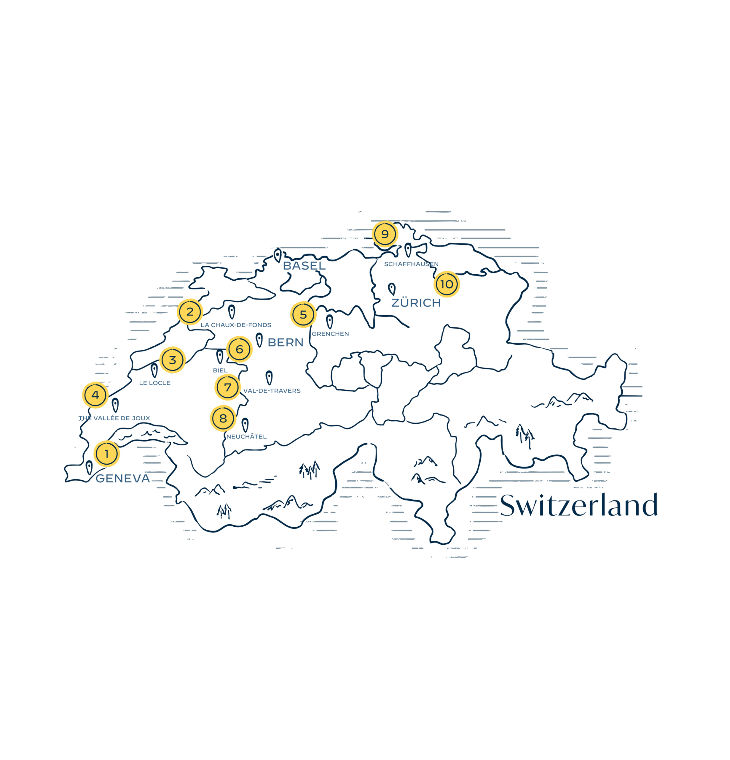 Swiss Watchmaking Regions: A Map of Where Watches Are Made in Switzerland